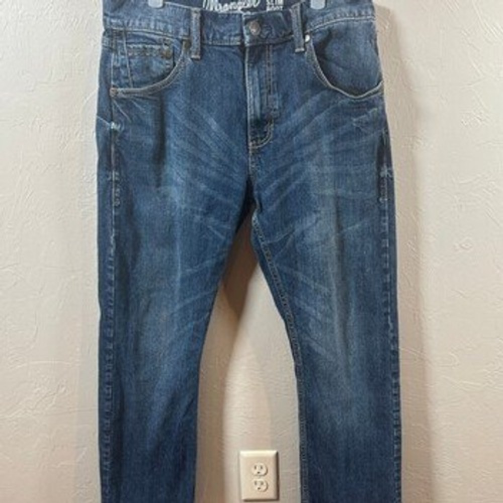 Wrangler 31x32 Slim Bootcut Jeans Blue Medium Wash Western Cowboy Core Americana